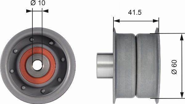 GATES T42106 - Паразитний / Провідний ролик, зубчастий ремінь autocars.com.ua