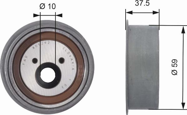 GATES T42138 - Паразитний / Провідний ролик, зубчастий ремінь autocars.com.ua