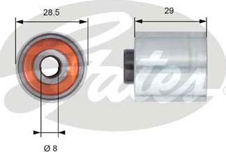 Gates T42148 - Паразитний / Провідний ролик, зубчастий ремінь autocars.com.ua