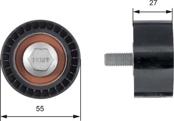 GATES T42150 - Паразитний / Провідний ролик, зубчастий ремінь autocars.com.ua
