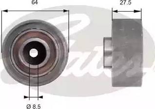 Gates T42157 - Направляющий ролик, зубчатый ремень avtokuzovplus.com.ua