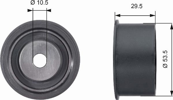 GATES T42165 - Паразитний / Провідний ролик, зубчастий ремінь autocars.com.ua