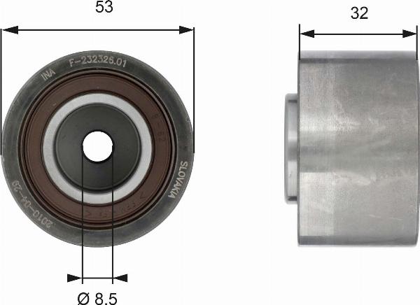 GATES T42179 - Паразитний / Провідний ролик, зубчастий ремінь autocars.com.ua