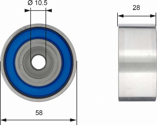 GATES T42181 - Паразитний / Провідний ролик, зубчастий ремінь autocars.com.ua