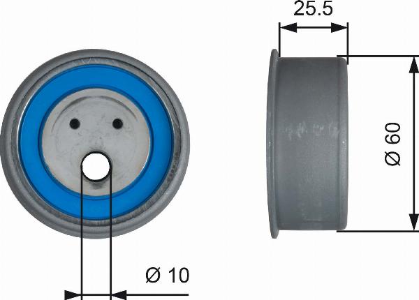 GATES T42230 - Натяжна ролик, ремінь ГРМ autocars.com.ua