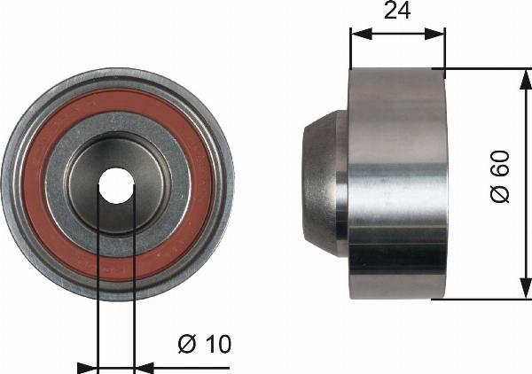 GATES T42231 - Паразитний / Провідний ролик, зубчастий ремінь autocars.com.ua