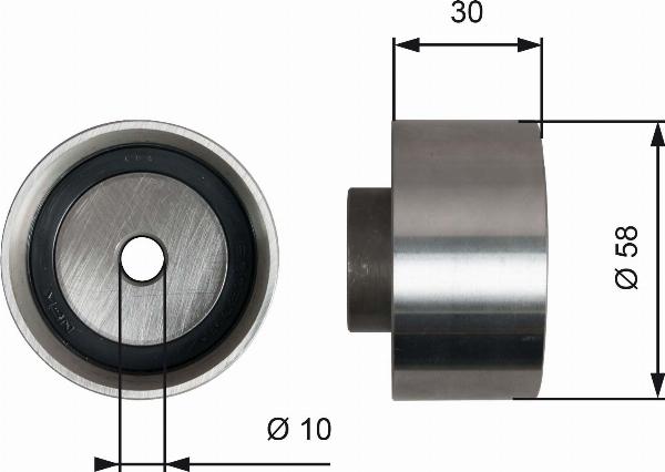 GATES T42316 - Паразитний / Провідний ролик, зубчастий ремінь autocars.com.ua