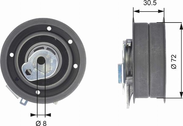 GATES T43010 - Натяжна ролик, ремінь ГРМ autocars.com.ua