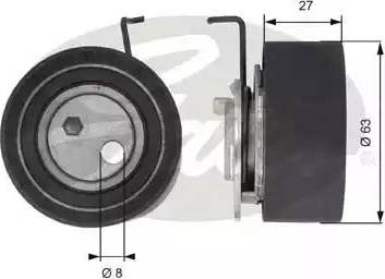 Gates T43037 - Натяжна ролик, ремінь ГРМ autocars.com.ua