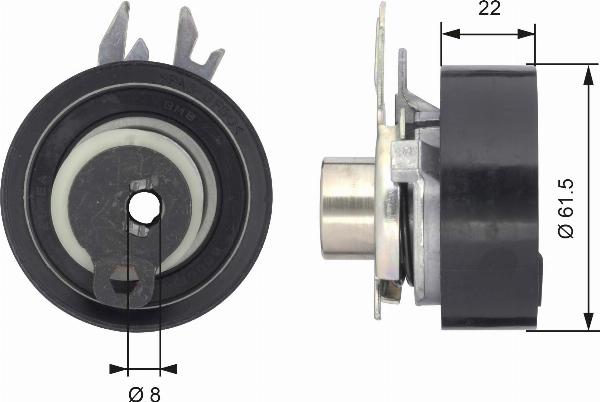 GATES T43046 - Натяжна ролик, ремінь ГРМ autocars.com.ua