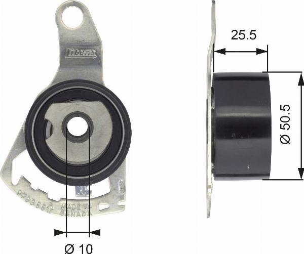 GATES T43056 - Натяжна ролик, ремінь ГРМ autocars.com.ua
