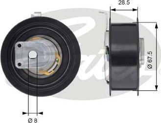 Gates T43110 - Натяжна ролик, ремінь ГРМ autocars.com.ua