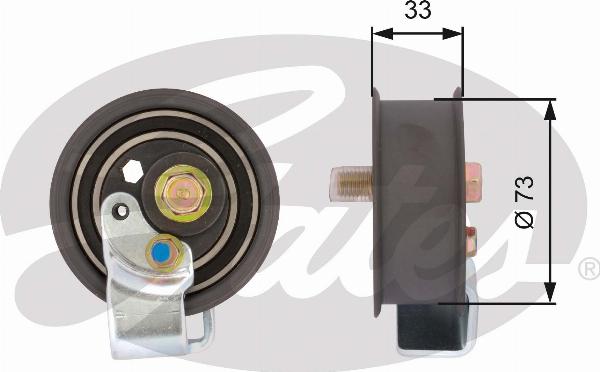 GATES T43123 - Натяжна ролик, ремінь ГРМ autocars.com.ua