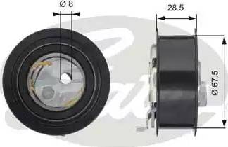 Gates T43142 - Натяжной ролик, ремень ГРМ autodnr.net