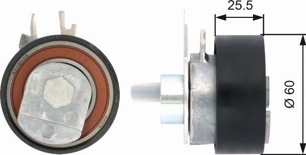 GATES T43149 - Натяжна ролик, ремінь ГРМ autocars.com.ua