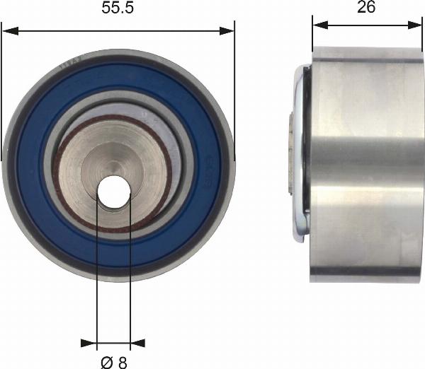 GATES T43156 - Натяжна ролик, ремінь ГРМ autocars.com.ua
