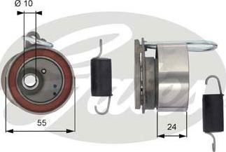 Gates T43175 - Натяжна ролик, ремінь ГРМ autocars.com.ua