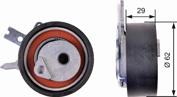 GATES T43218 - Натяжна ролик, ремінь ГРМ autocars.com.ua