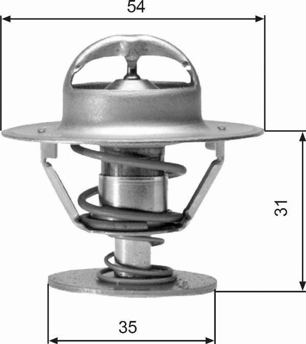 GATES TH00682G1 - Термостат, охолоджуюча рідина autocars.com.ua