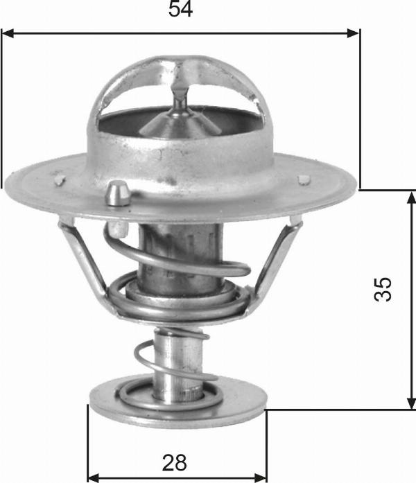 GATES TH00782G1 - Термостат, охолоджуюча рідина autocars.com.ua
