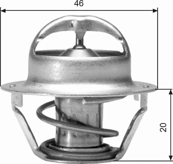 GATES TH03082G1 - Термостат, охолоджуюча рідина autocars.com.ua