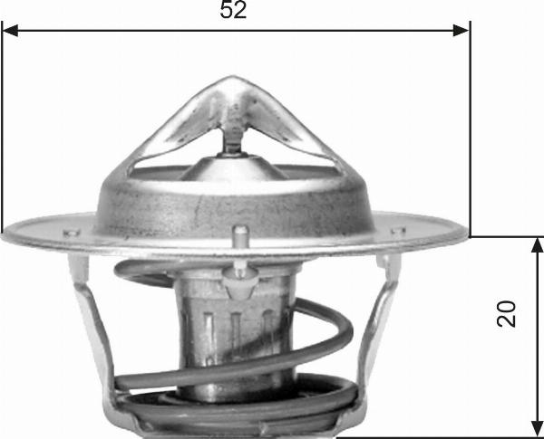 GATES TH04182G1 - Термостат, охолоджуюча рідина autocars.com.ua