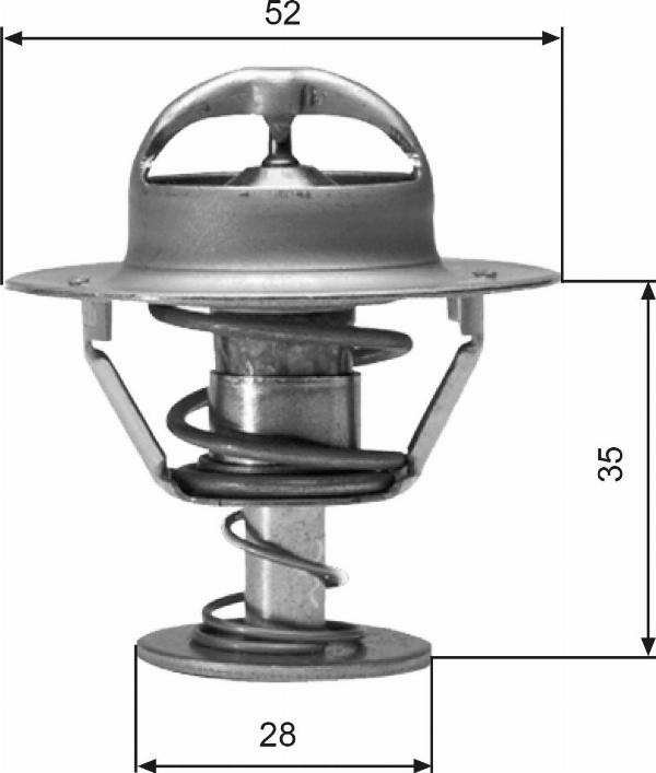 GATES TH04382G1 - Термостат, охолоджуюча рідина autocars.com.ua