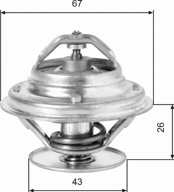 GATES TH05586G1 - Термостат, охолоджуюча рідина autocars.com.ua