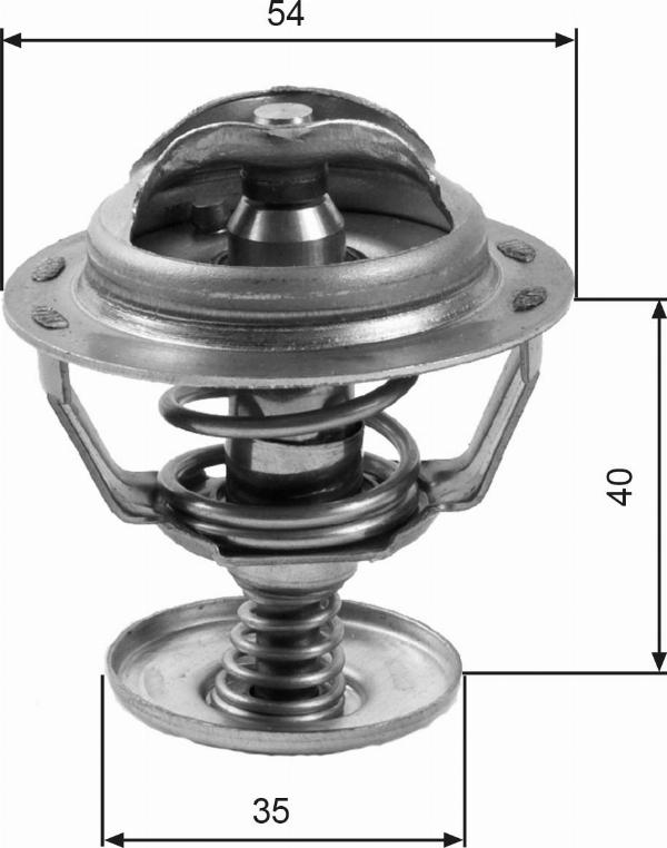 GATES TH06082G1 - Термостат, охолоджуюча рідина autocars.com.ua