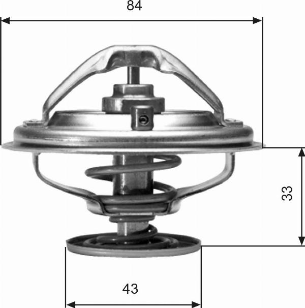 GATES TH06582G1 - Термостат, охолоджуюча рідина autocars.com.ua