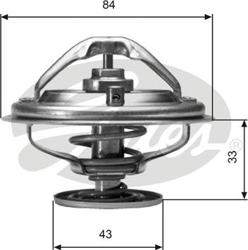 Gates TH06582G1 - Термостат, охлаждающая жидкость autodnr.net