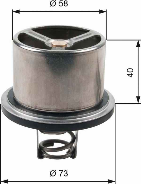 GATES TH07882 - Термостат, охолоджуюча рідина autocars.com.ua