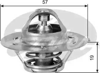 Gates TH09082G1 - Термостат, охолоджуюча рідина autocars.com.ua
