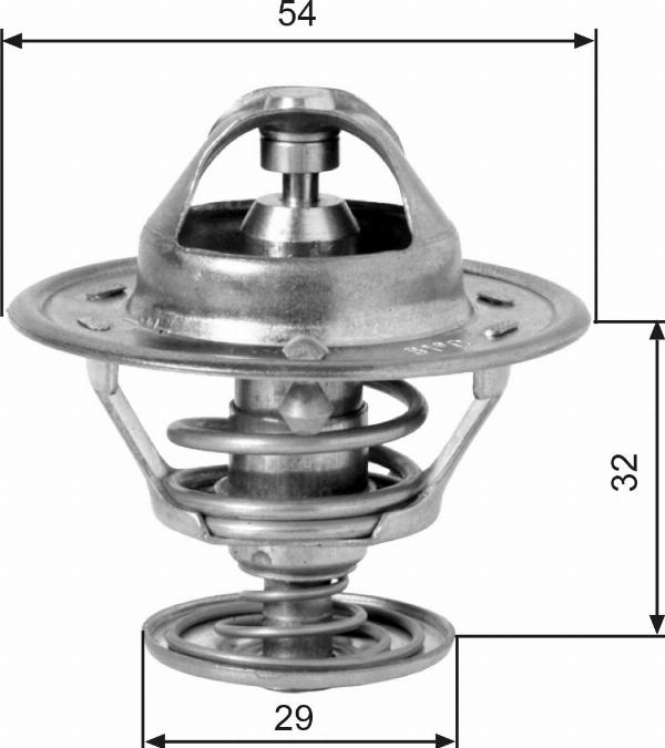 GATES TH10981G1 - Термостат, охолоджуюча рідина autocars.com.ua