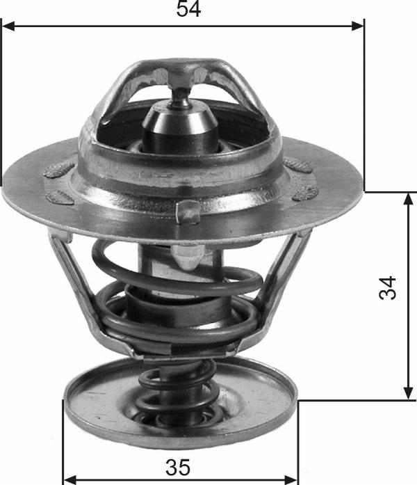 GATES TH11383G1 - Термостат, охолоджуюча рідина autocars.com.ua
