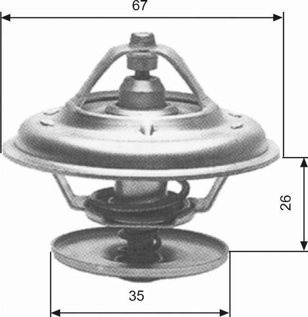 GATES TH11680G1 - Термостат, охолоджуюча рідина autocars.com.ua