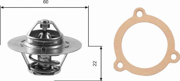 GATES TH12480G1 - Термостат, охолоджуюча рідина autocars.com.ua