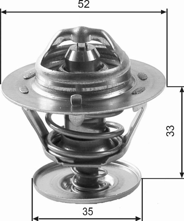 GATES TH12588G1 - Термостат, охолоджуюча рідина autocars.com.ua