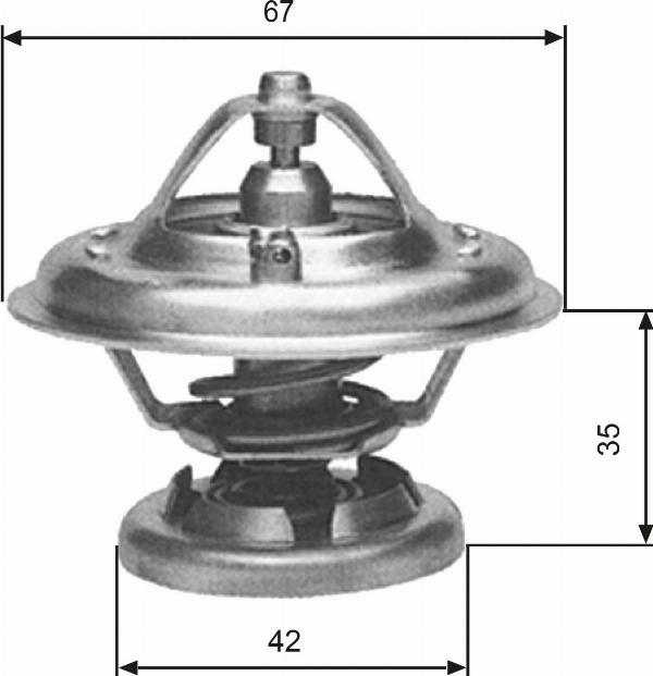 GATES TH12680G1 - Термостат, охолоджуюча рідина autocars.com.ua