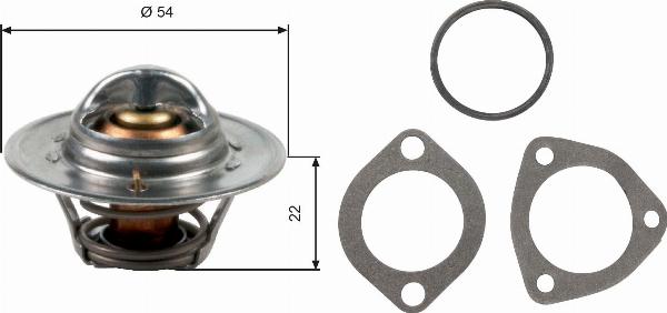 GATES TH12782G1 - Термостат, охолоджуюча рідина autocars.com.ua