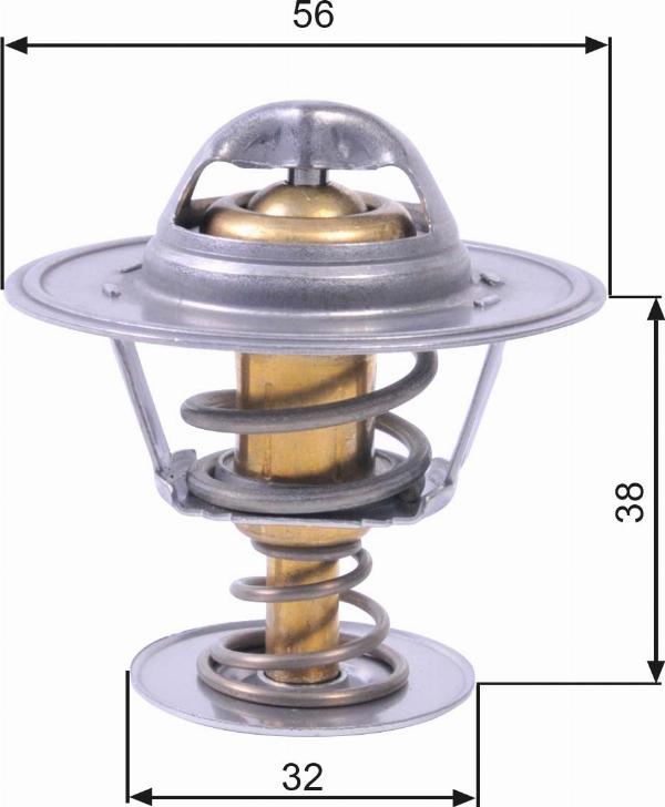 GATES TH13182G1 - Термостат, охолоджуюча рідина autocars.com.ua