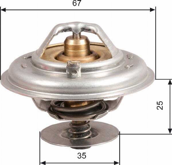 GATES TH14392G1 - Термостат, охолоджуюча рідина autocars.com.ua