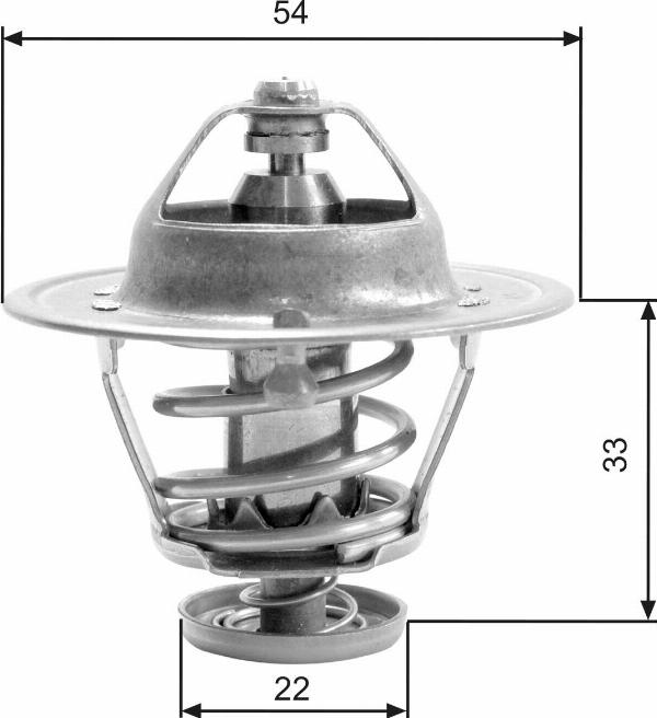 GATES TH22682G1 - Термостат, охолоджуюча рідина autocars.com.ua