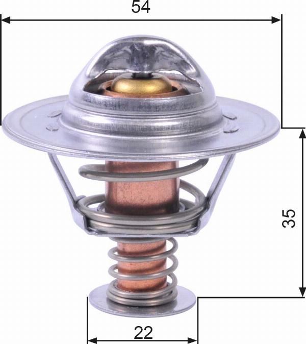 GATES TH22689G1 - Термостат, охолоджуюча рідина autocars.com.ua