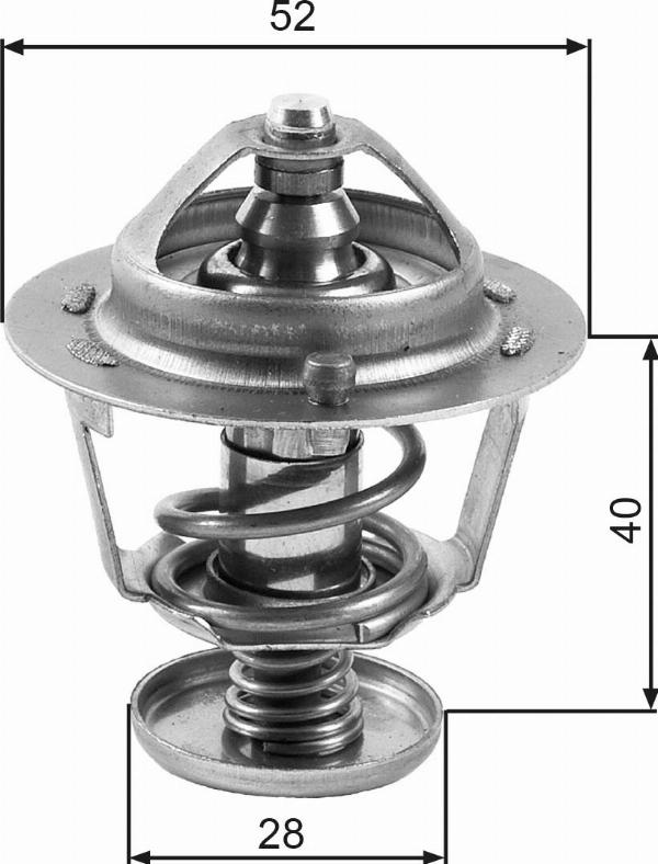GATES TH24782G1 - Термостат, охолоджуюча рідина autocars.com.ua