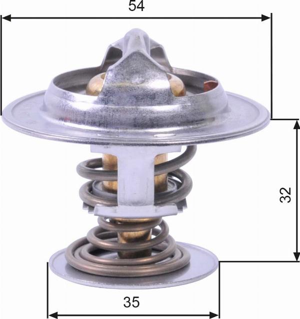 GATES TH26590G1 - Термостат, охолоджуюча рідина autocars.com.ua
