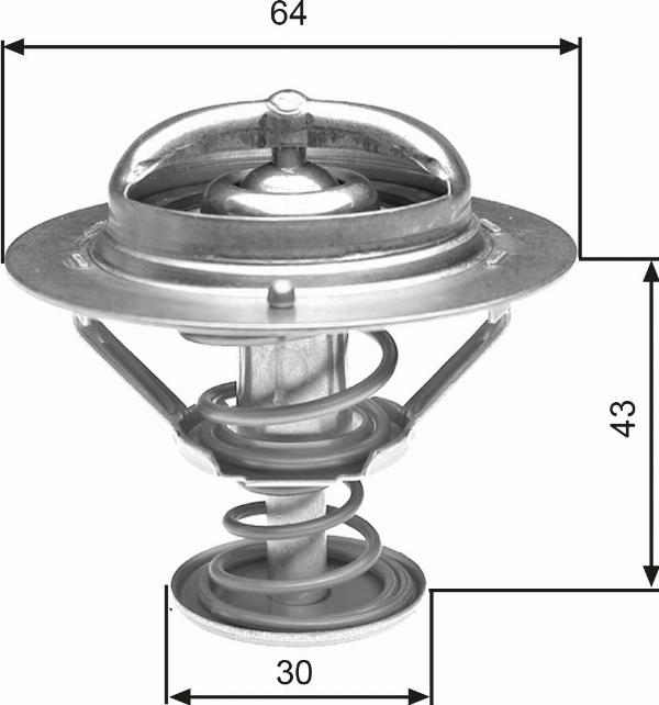 GATES TH27078G1 - Термостат, охолоджуюча рідина autocars.com.ua