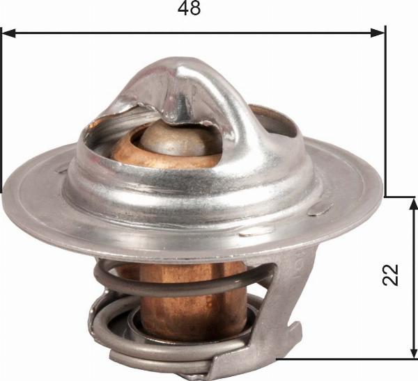 GATES TH28592G1 - Термостат, охолоджуюча рідина autocars.com.ua