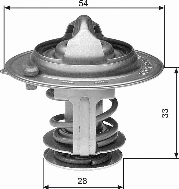 GATES TH29882G1 - Термостат, охолоджуюча рідина autocars.com.ua