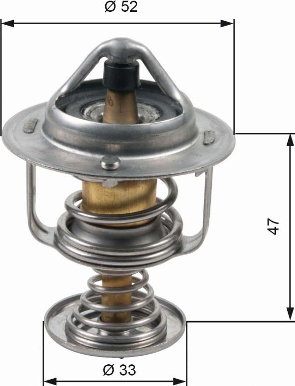 GATES TH30580G1 - Термостат, охолоджуюча рідина autocars.com.ua